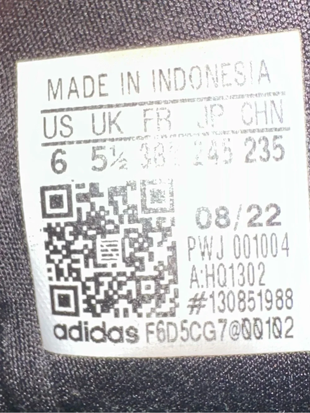 adidas Black Kids Sneakers with White Sole